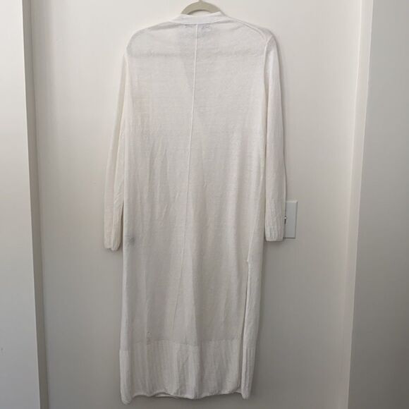 360 Long Cardigan linen Italian Yarn Sweater M - Picture 7 of 9